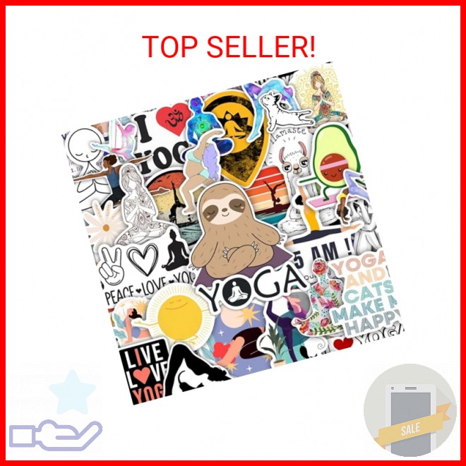 BulbaCraft 100Pcs Yoga Stickers and Decals for Laptop and Water Bottles – Yoga G