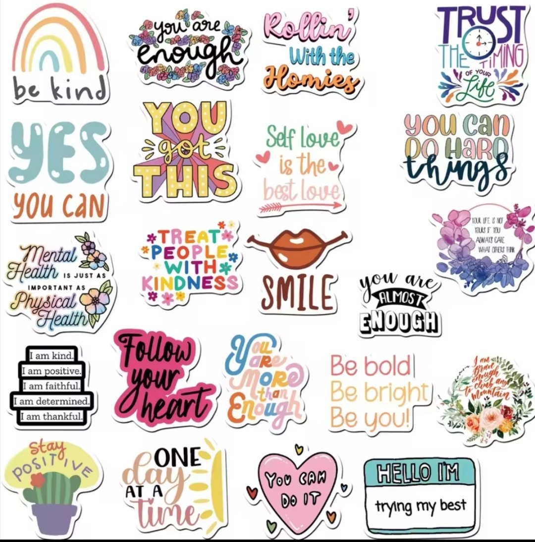 20 PCS Inspirational Motivational Quotes Sayings Stickers BRAND NEW