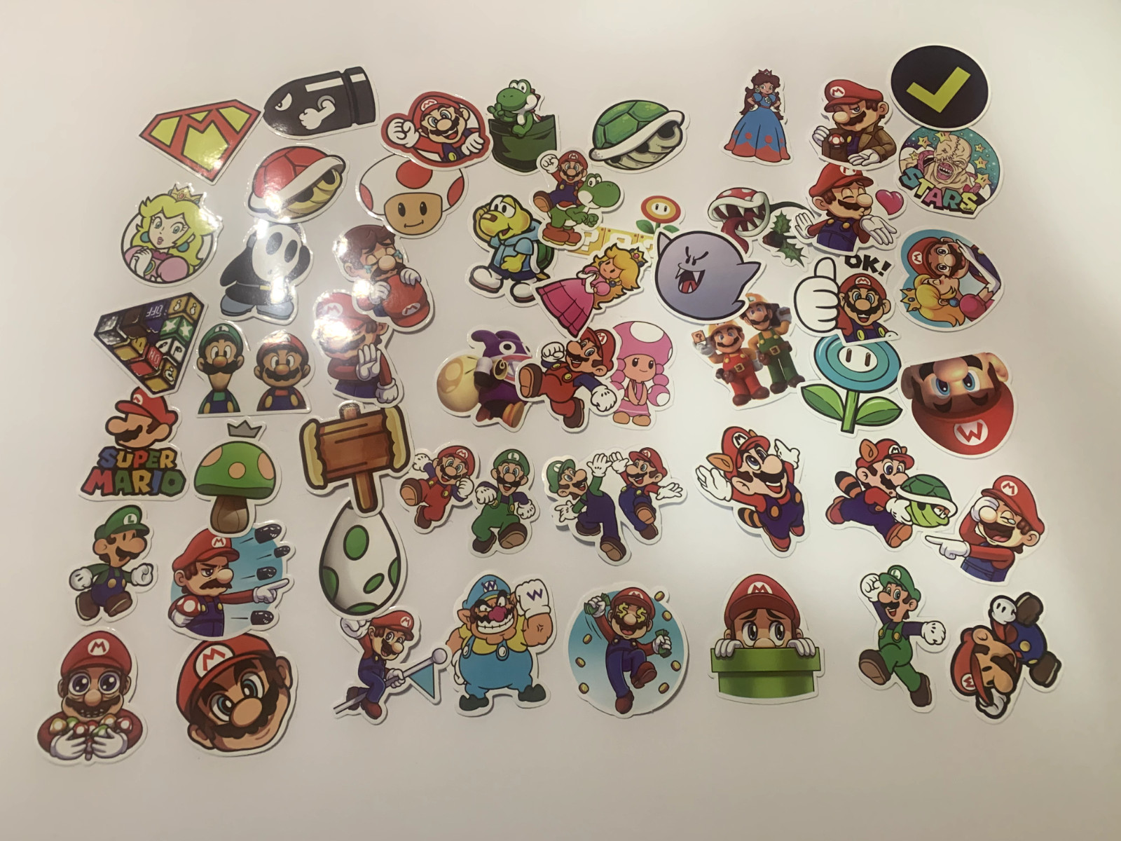 Super Mario Bros Stickers Water Bottles 50pc Pack Waterproof Vinyl Stickers