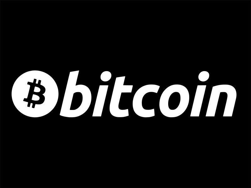 Bitcoin Title Logo Cryptocurrency Vinyl Decal Car Sticker Wall CHOOSE SIZE COLOR