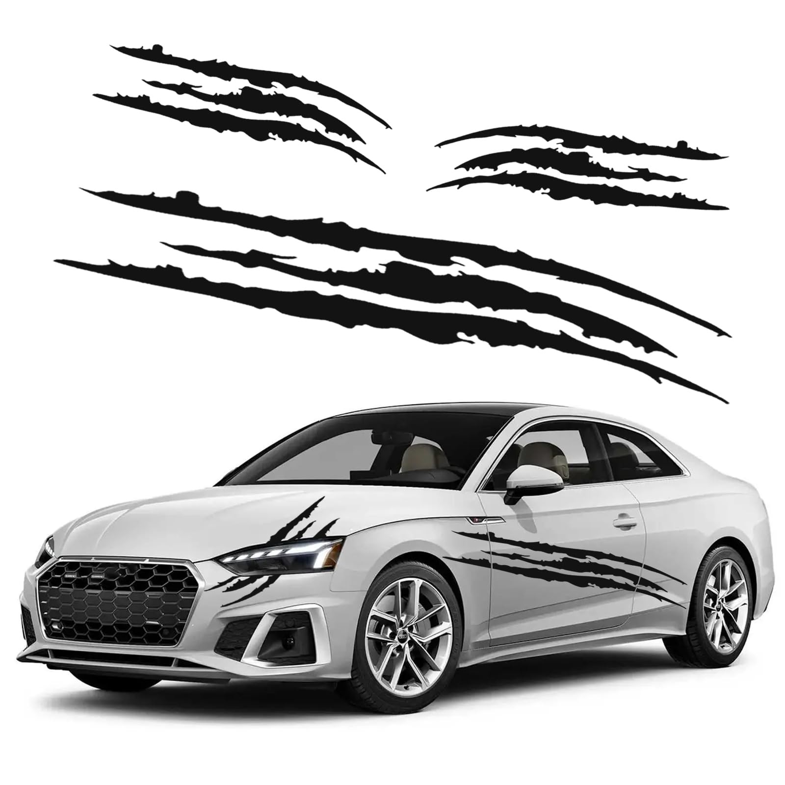 3pcs Car Monster Claw Stickers Vinyl Claw Marks Decals, 1 Full Set Car Hood D…