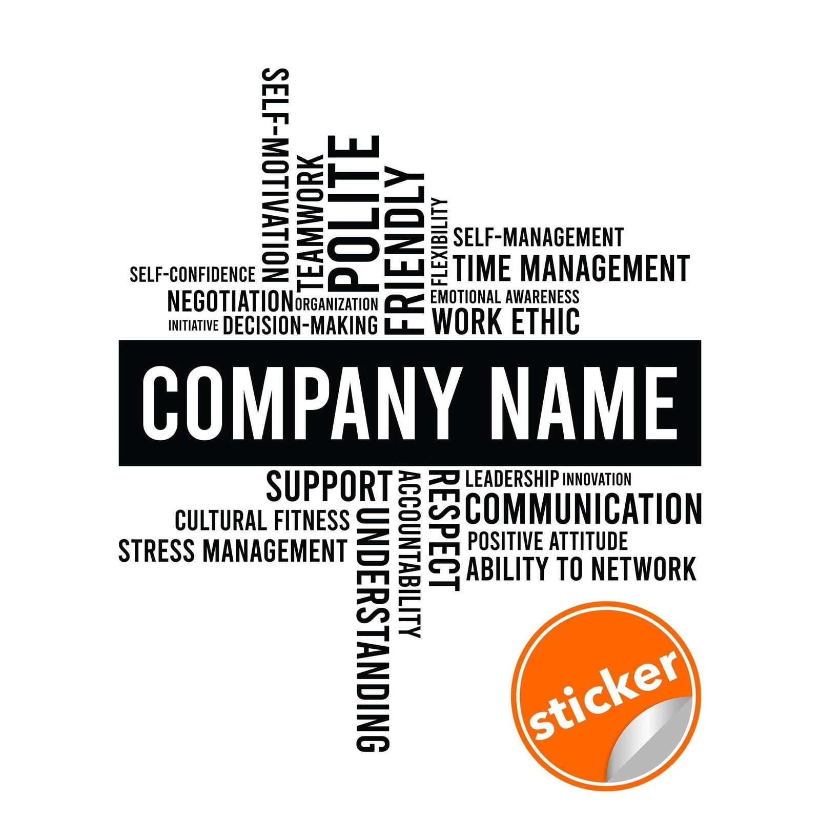 Custom Office Wall Decal – Personalized Business Name Lettering Sticker