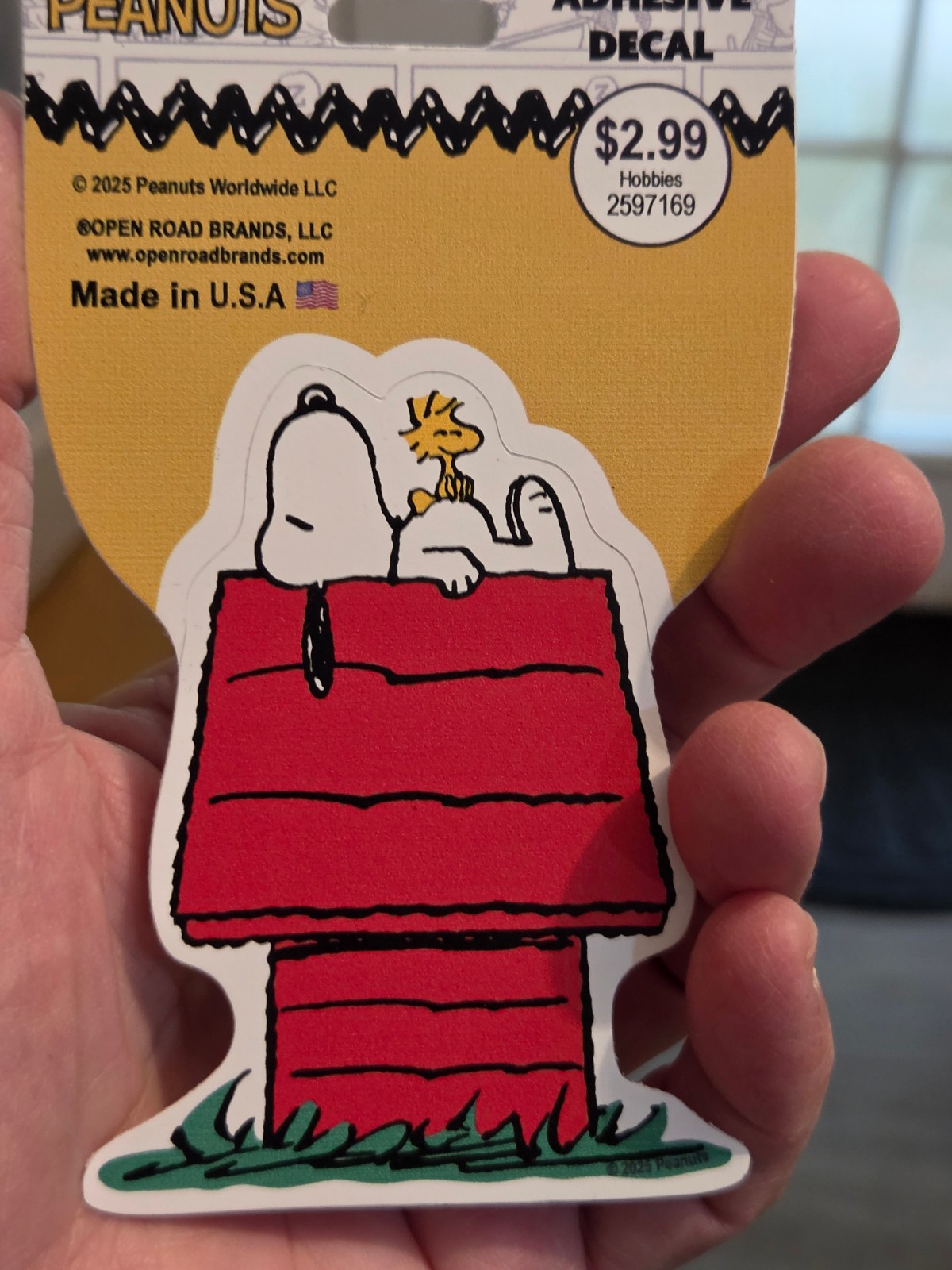 Snoopy sticker Peanuts, CUTE, red dog house, vinyl decal