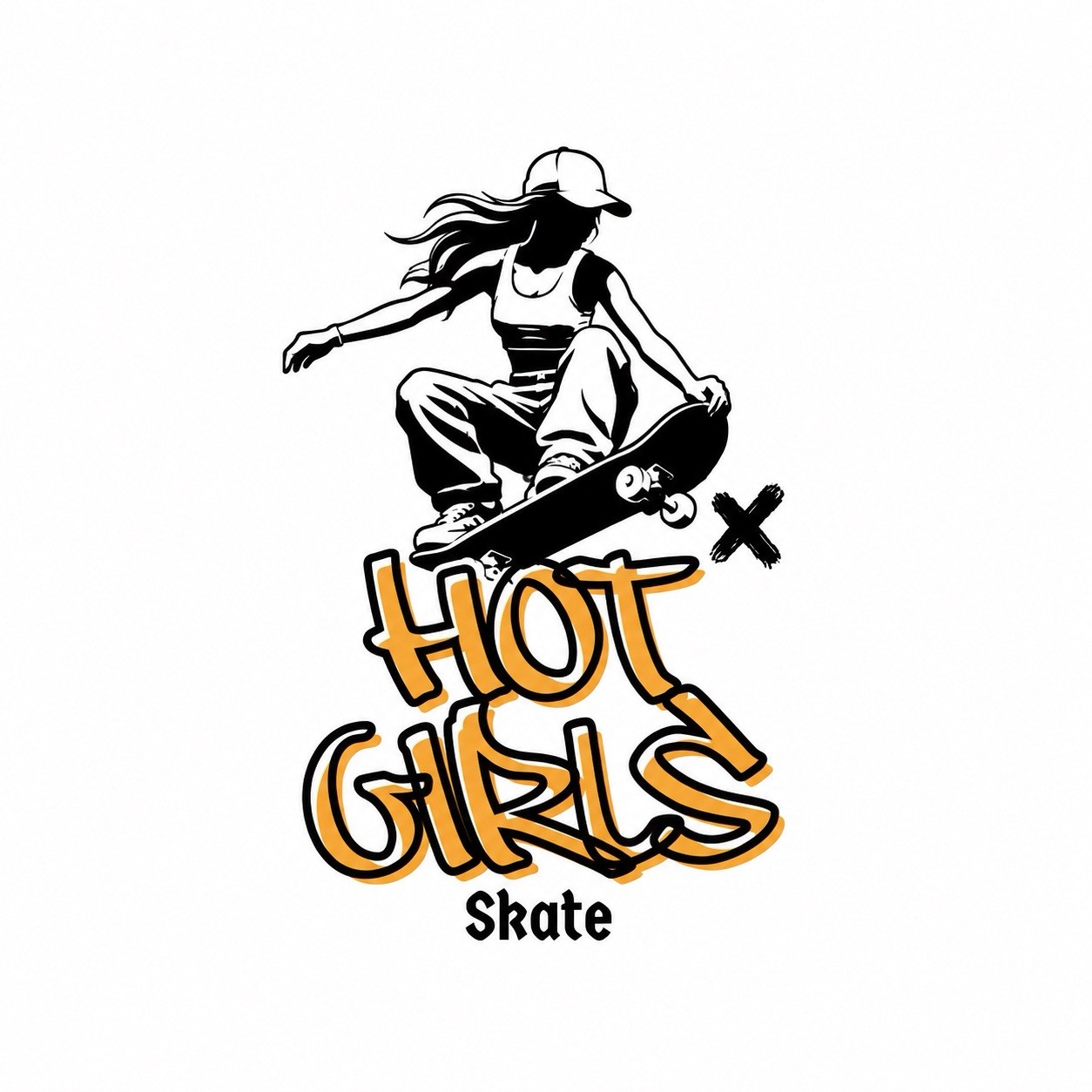 Hot Girls Skate Vinyl Stickers 4pc