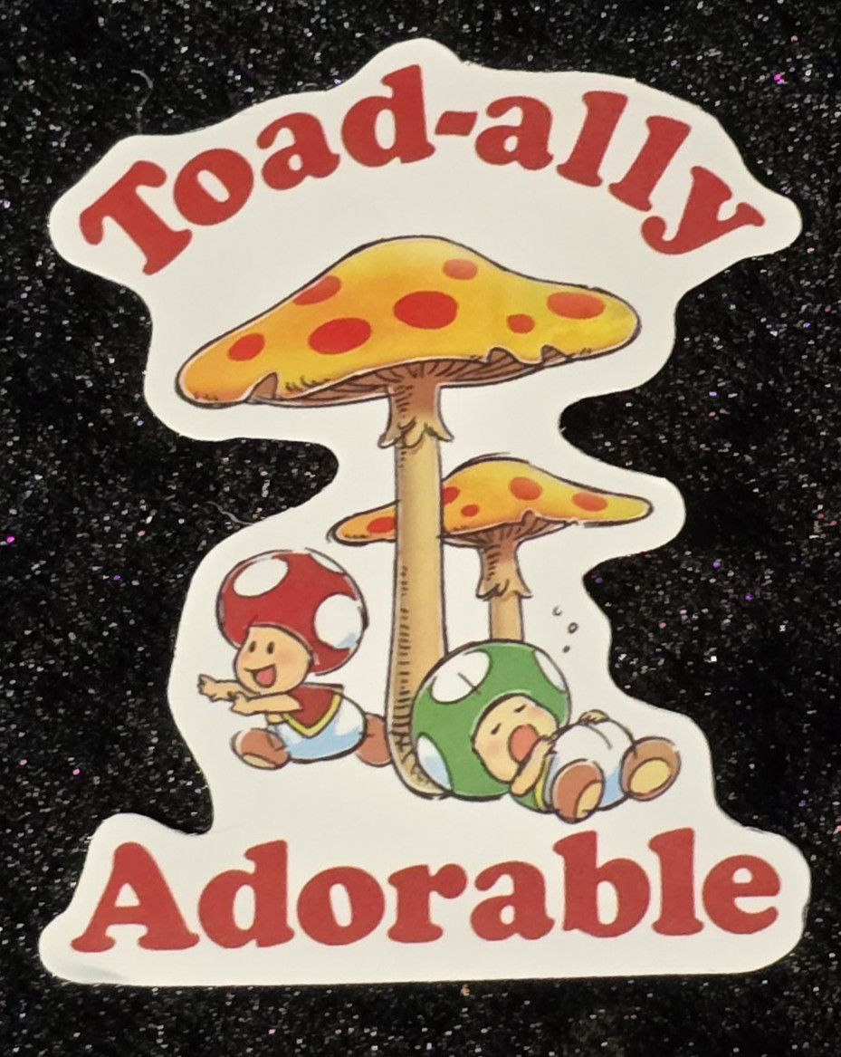 Super Mario Toadally Adorable 2.25″ Vinyl Sticker