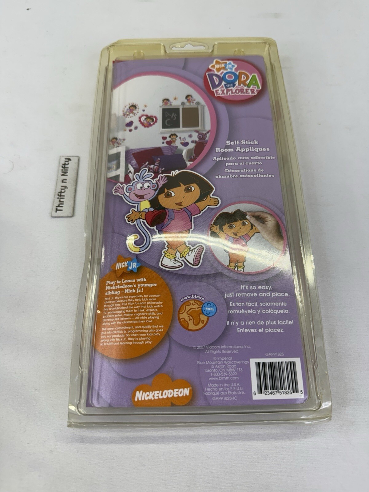 DORA THE EXPLORER Self-Peel & Stick Room Applique Wall Art Bedroom/Girl