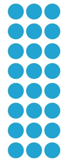 1″ Light Blue Round Label Dots Stickers Color Coding Inventory 1 Inch Dot