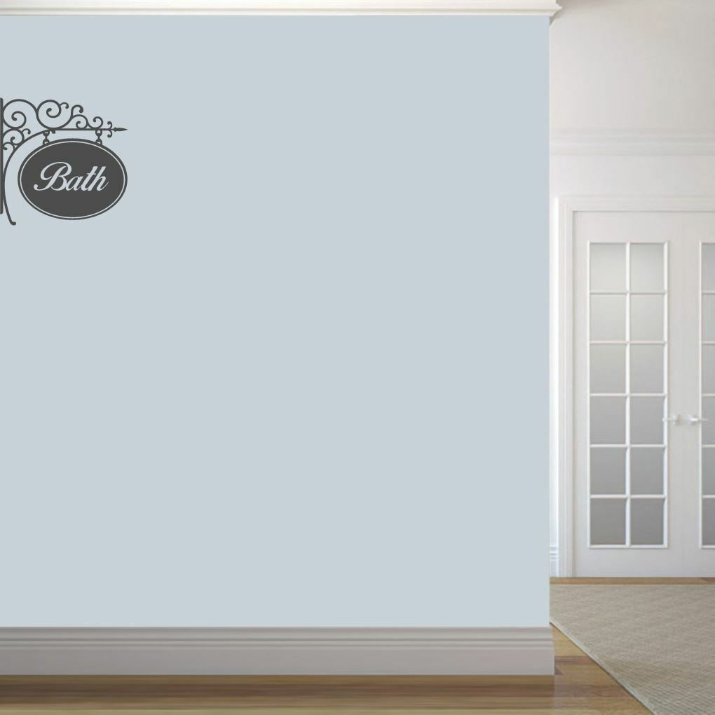 Bath Sign Wall Decal – Bathroom, Restroom, Signs, Stickers, Wall Art, Wall Decor