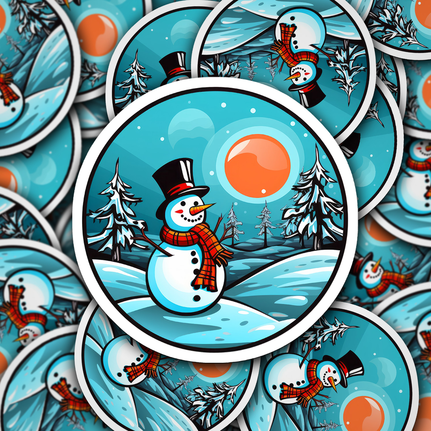 Snowman Vinyl Sticker – Add a Frosty Friend to Your Life
