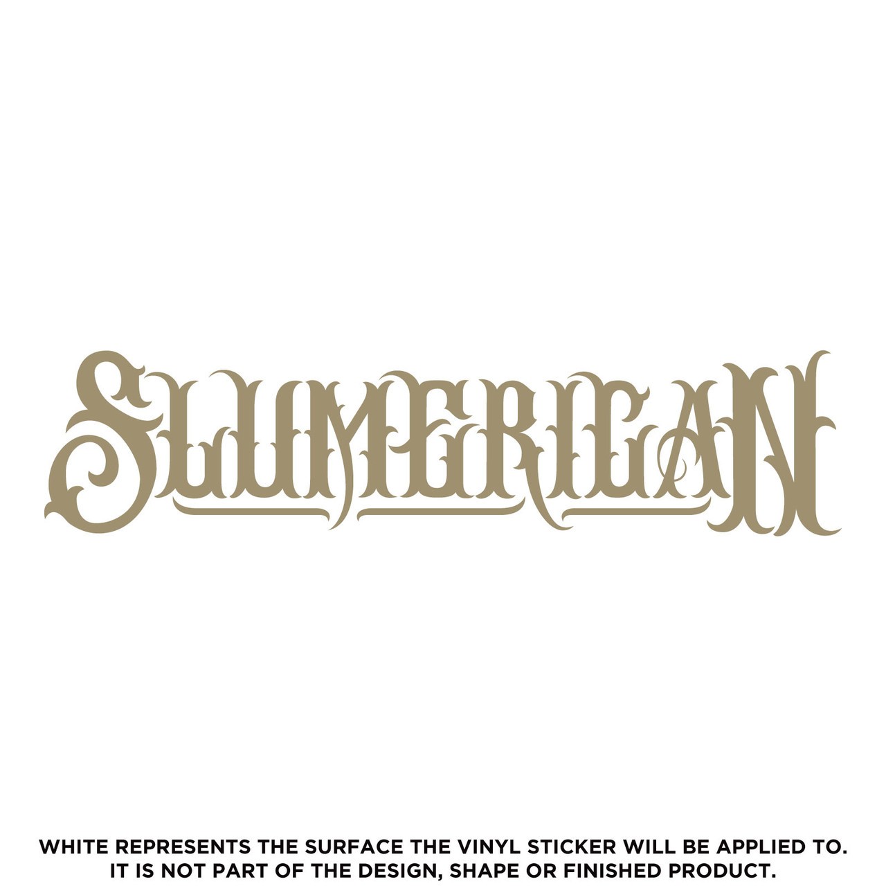 Slumerican Text, Die Cut High Quality Vinyl Sticker Decal