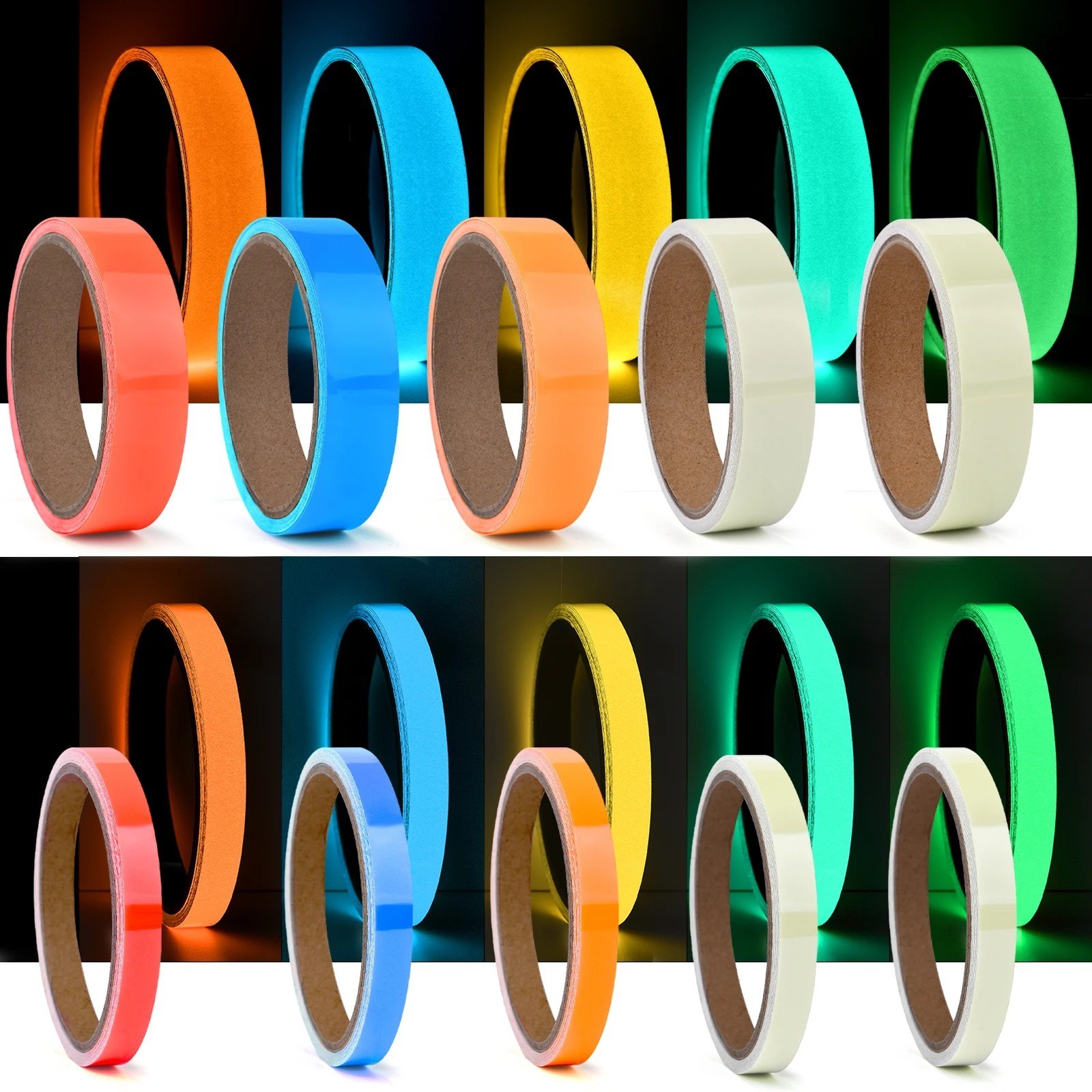 Self-Adhesive Luminous Safety Tape Fluorescent Glow in Dark Warning Tape 3M