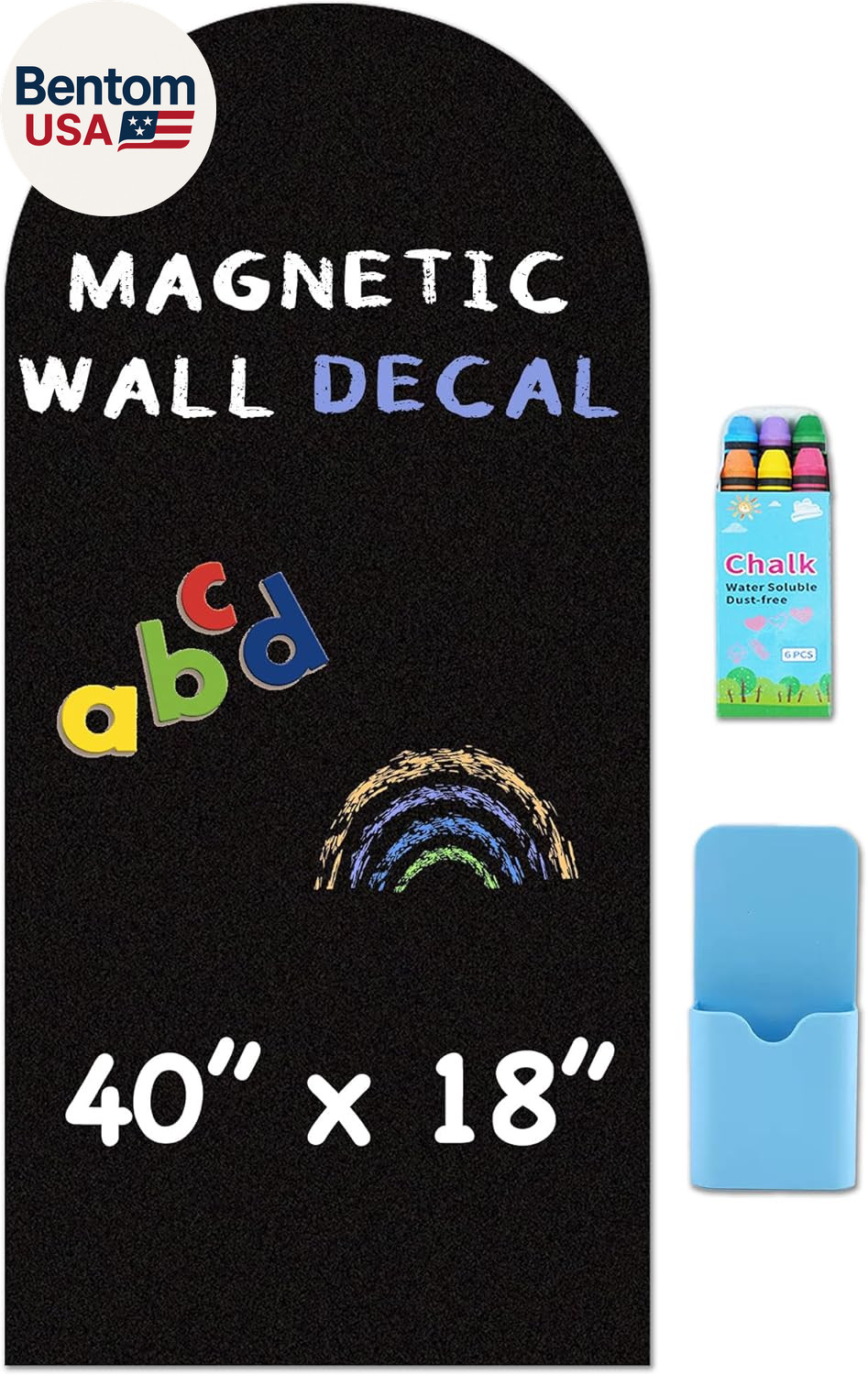 Arch Magnetic Wall Decal – 40″ X 18″ Matte Finish Chalkboard Sticker for Wall –