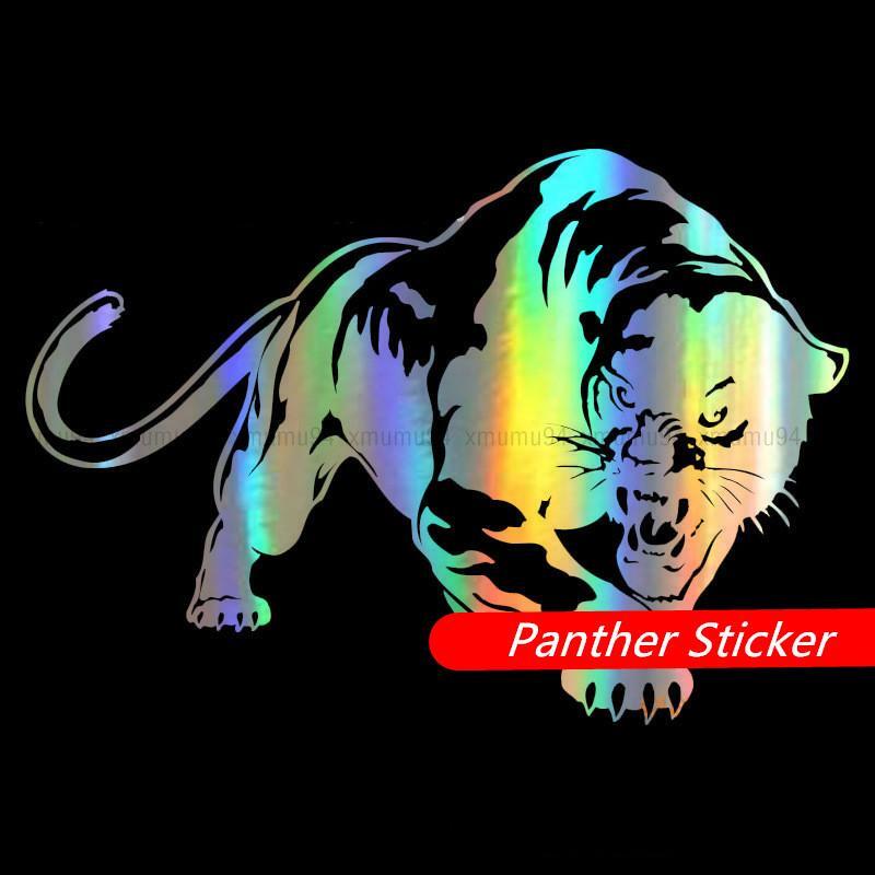 Car Sticker Fiery Leopard Panther Hunting Side Body Vinyl Emblem Accessories
