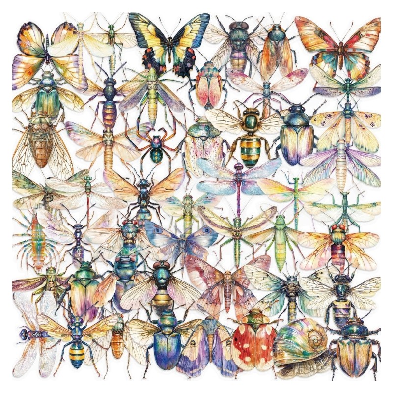50 Sheets Insect Sticker Reward Sticker Luggage Sticker Retro Bottle Sticker