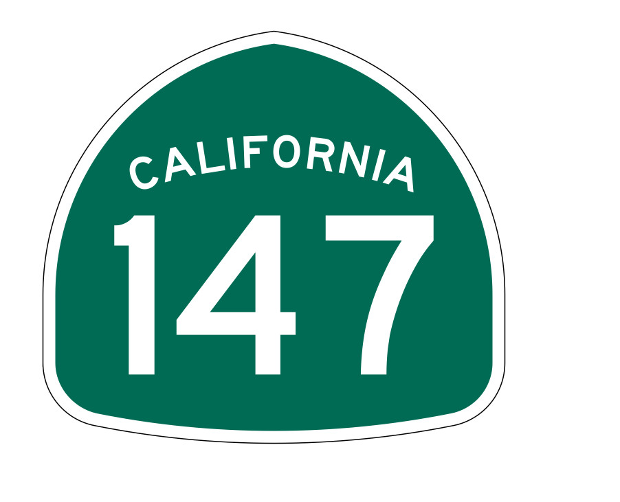 California State Route 147 Sticker Decal R1219 Highway Sign