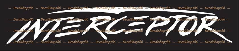 Interceptor Boats – Outdoor Sports – Vinyl Die-Cut Peel N’ Stick Decals/Stickers
