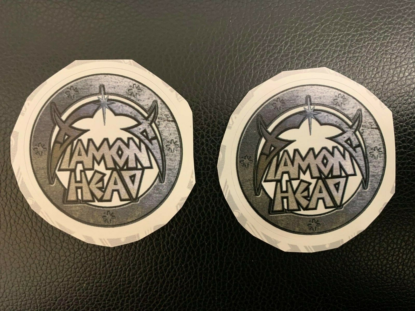 Lot (2) DIAMOND HEAD 2 1/4″ x 2 1/4″ Band Logo Stickers Tatler FAST! FREE SHIP!