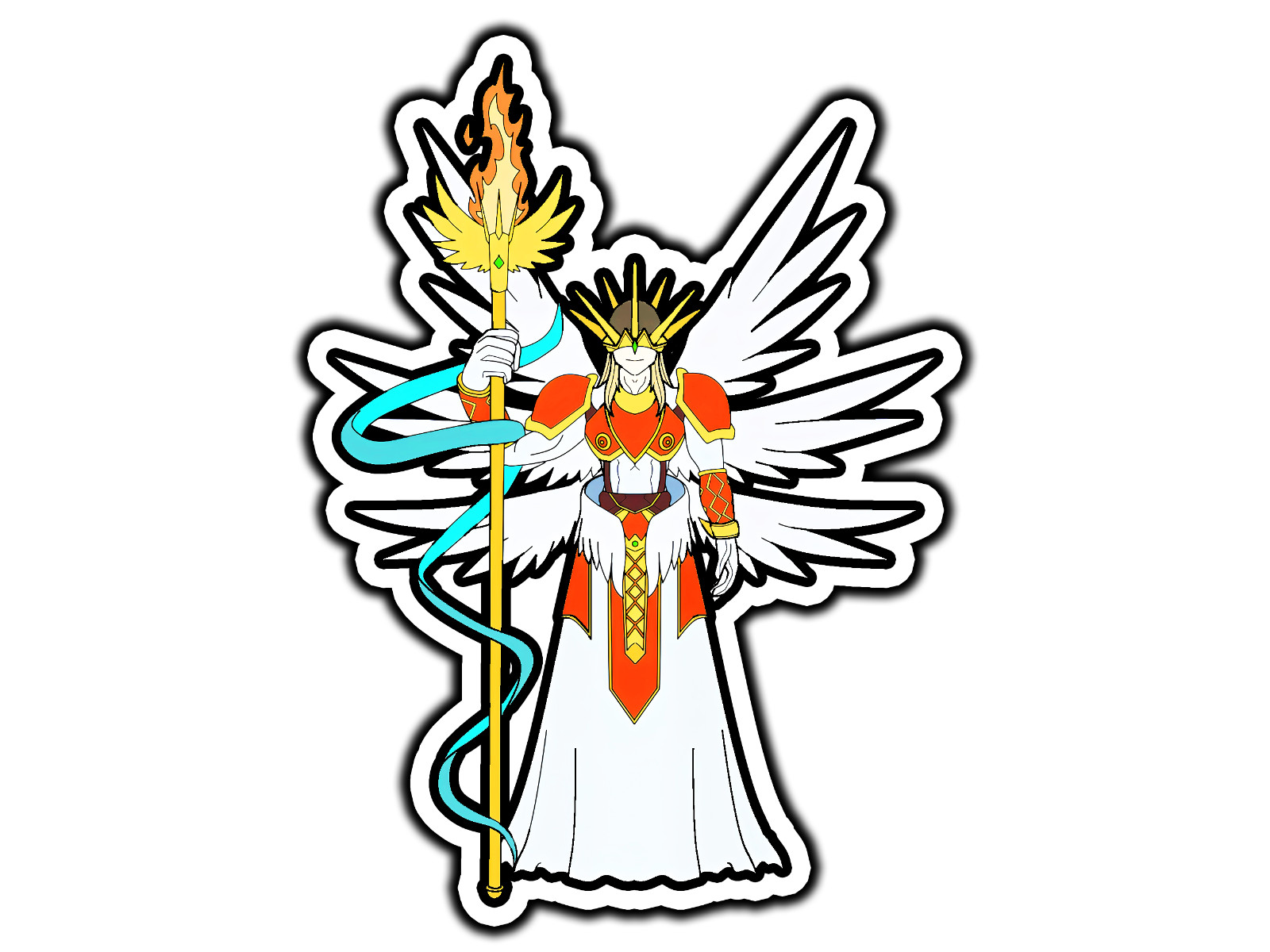 Arkhai Angemon Digital Monster Sticker Waterproof Vinyl Decal Die-Cut Car Laptop