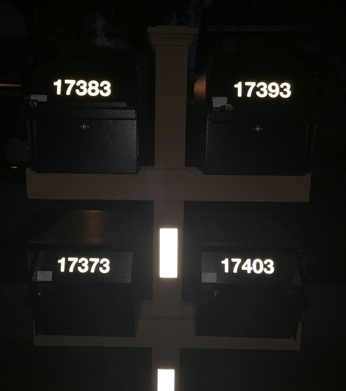 Reflective Mailbox Numbers Sticker Decal Die Cut Classic Style Vinyl Waterpro…
