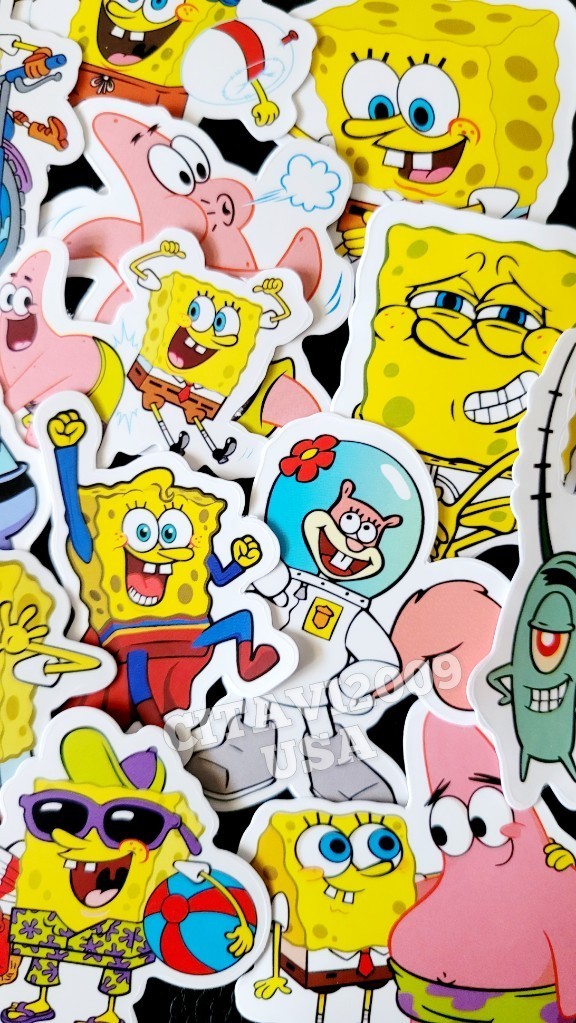 SpongeBob SquarePants STICKERS 25PCS. PATRICK STAR MR. CRABS SANDY SQUIDWARD #2
