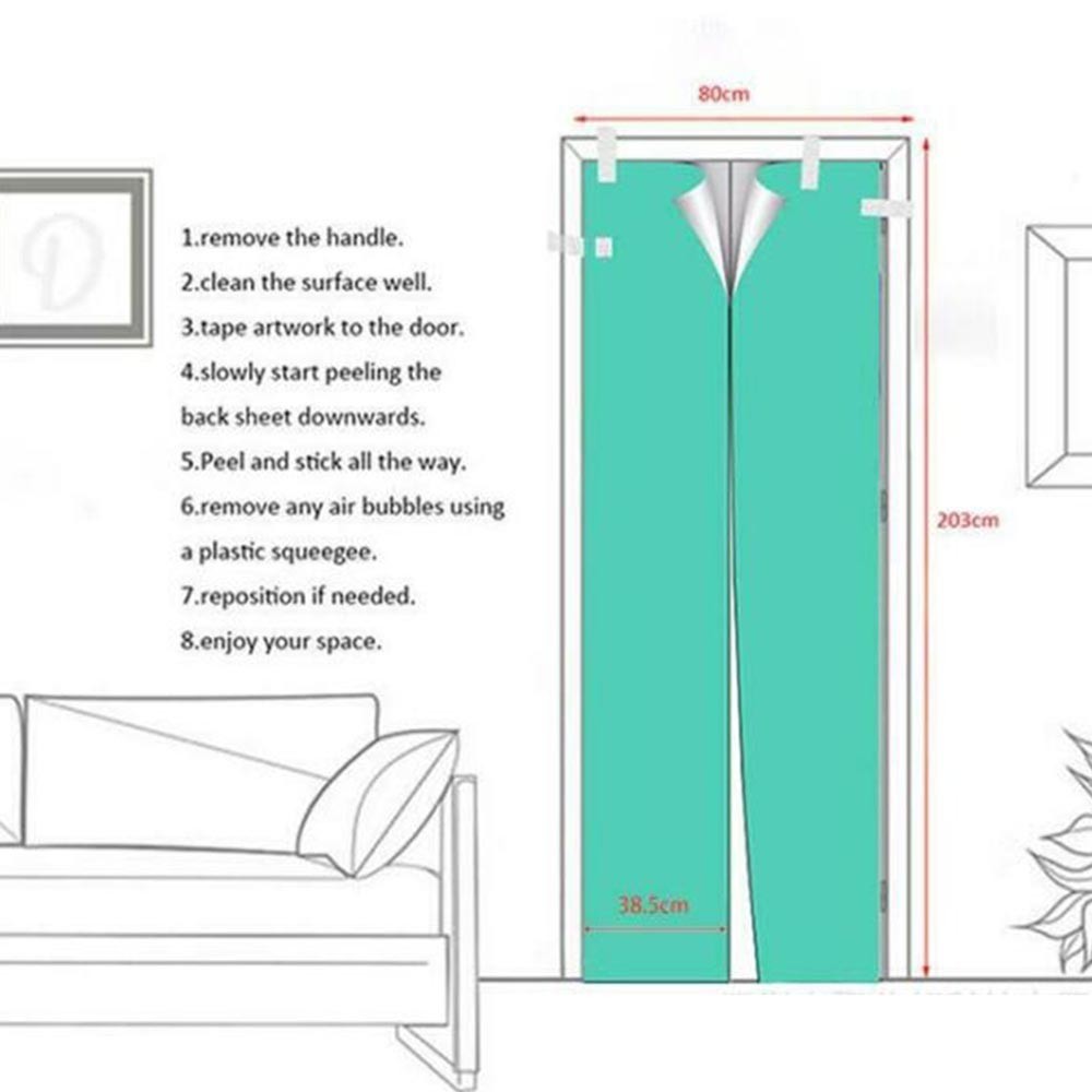 Waterproof 3D Self-Adhesive Stained Glass Door Sticker Decals Murals Home Decor