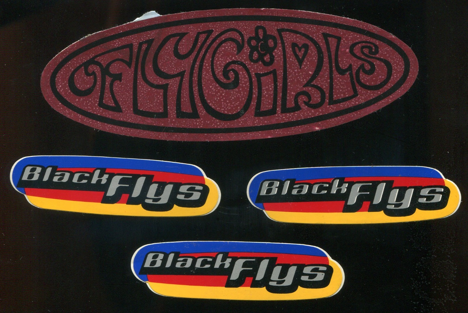 Black Flys Fly Girls Sunglasses Sticker Lot