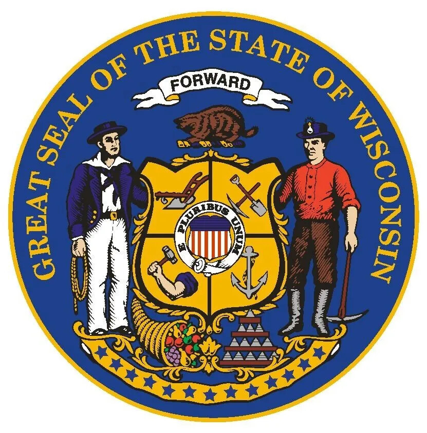 Wisconsin State Seal Sticker Decal R564