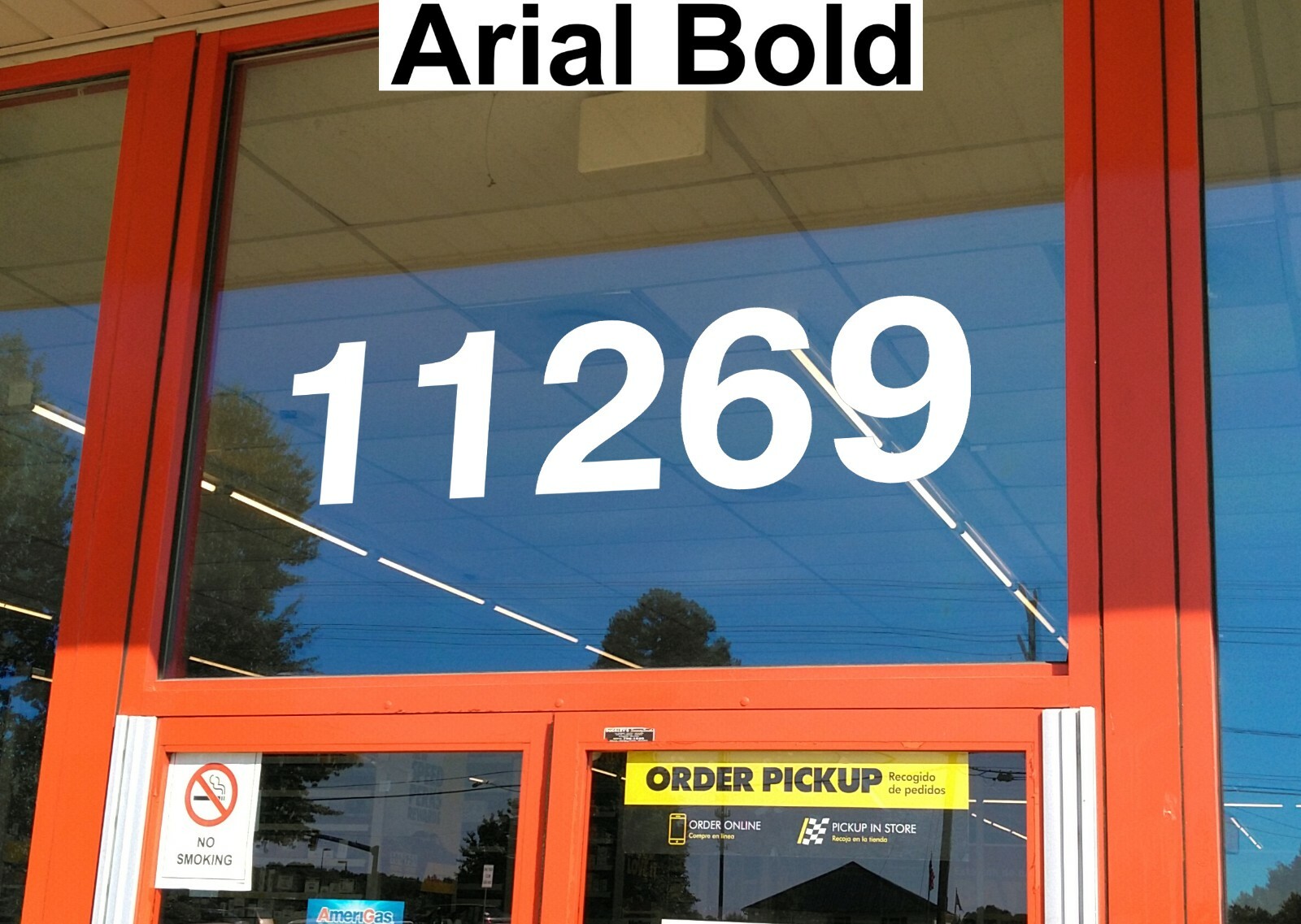 Storefront Address Numbers 4-15″ Tall – Office Store Window Custom Vinyl Decal