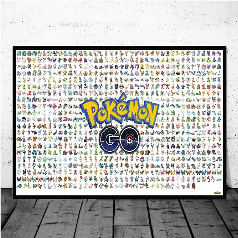 Pokemon Go Cotton Poster Canvas Pikachu Without Frame All Characters