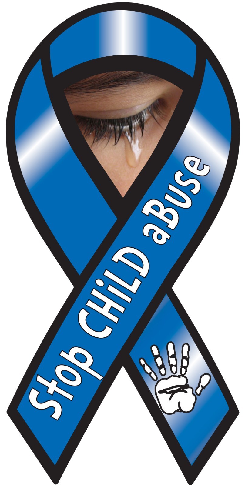 Stop Child Abuse Awareness Ribbon Vinyl Decal Sticker Choose Size