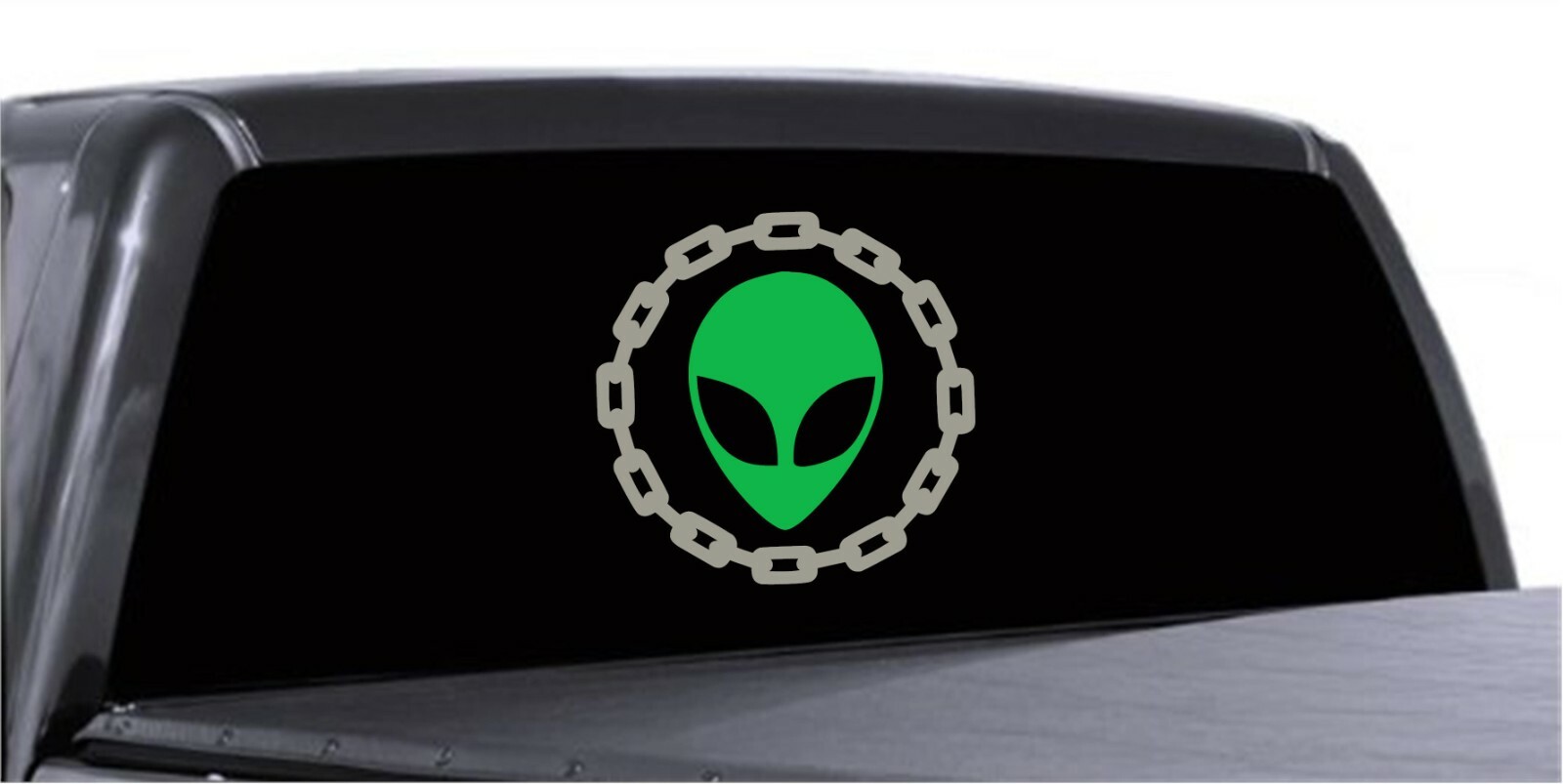 Disc Golf Chains Alien Circle Vinyl Decal Sticker Car Window Mug Laptop Stencil
