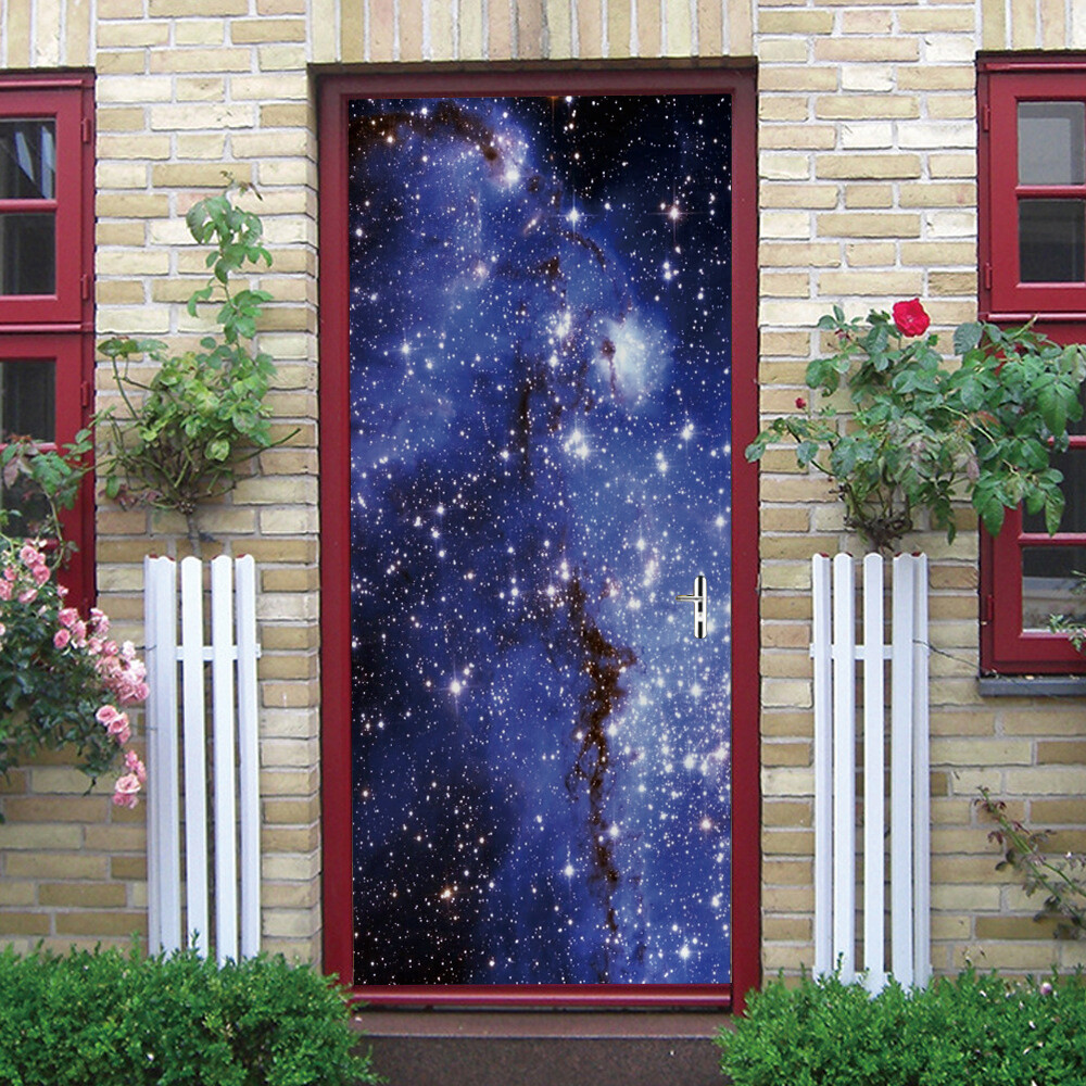Wall, Door STICKER – Stained Glass Abstract 3D Self-adhesive Murals Decals Cover