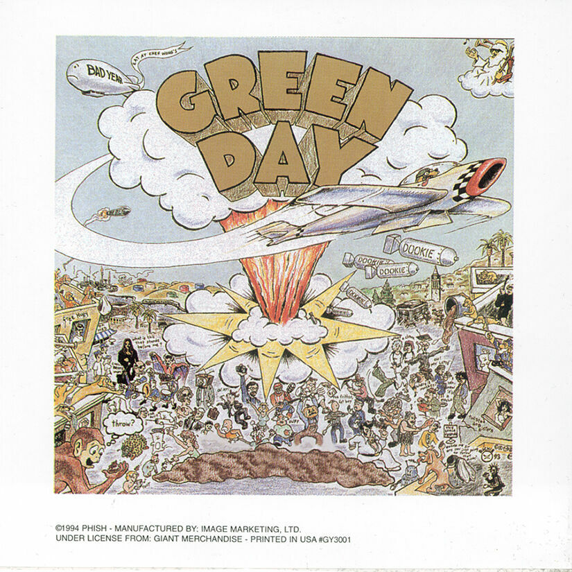 GREEN DAY DOOKIE ALBUM COVER – WINDOW STICKER – 6 in x 6 in – VINTAGE – NEW