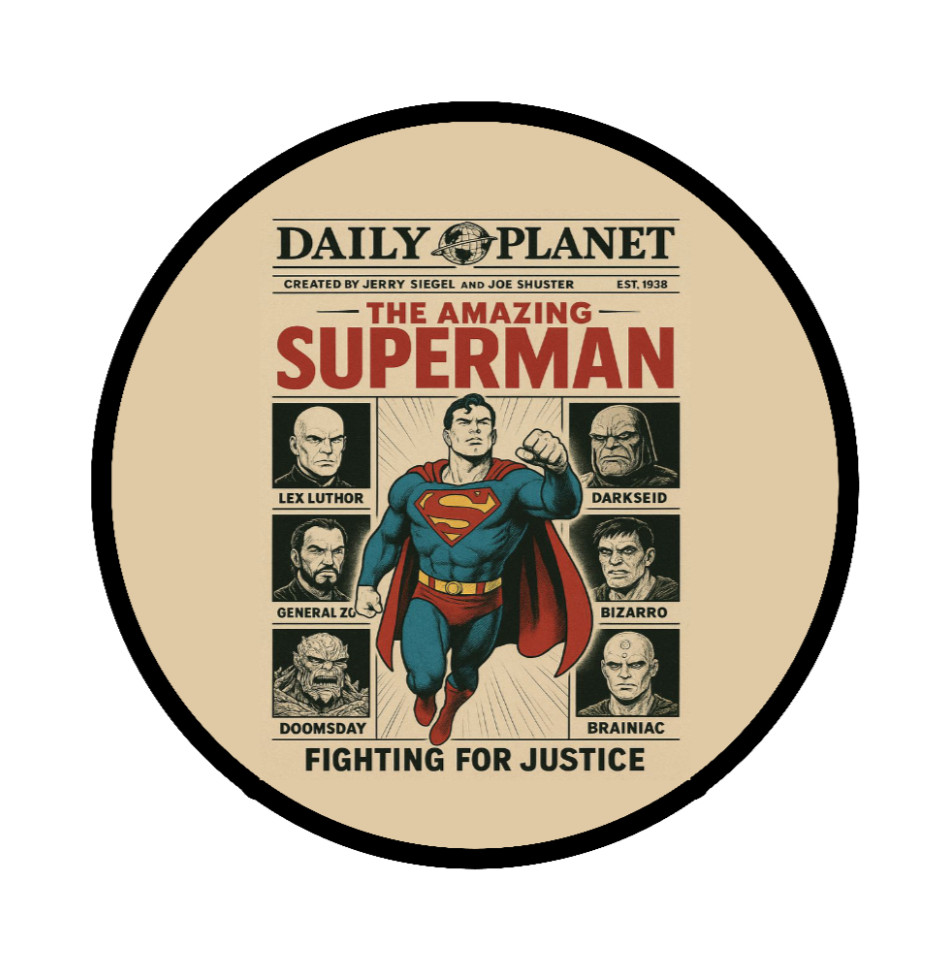 Superman (Daily Planet ) – 4″ Handmade Vinyl Decal Vehicle Cooler Laptop Decor