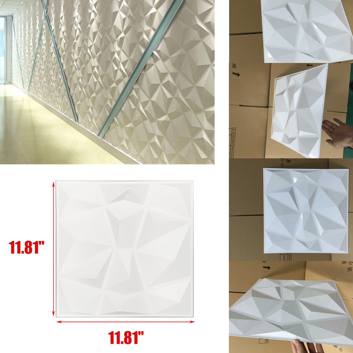 12Pcs/Set 3D Wall panel Decorative Texture Bricks Wallpaper Wall Decor 30cmX30cm