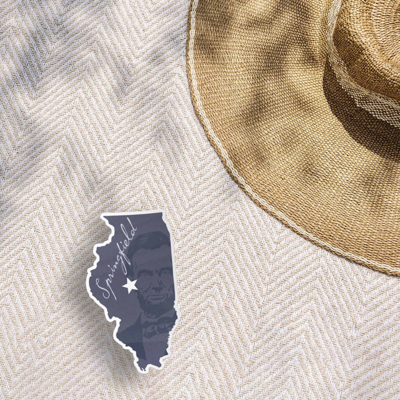 Land of Lincoln Springfield Illinois Sticker