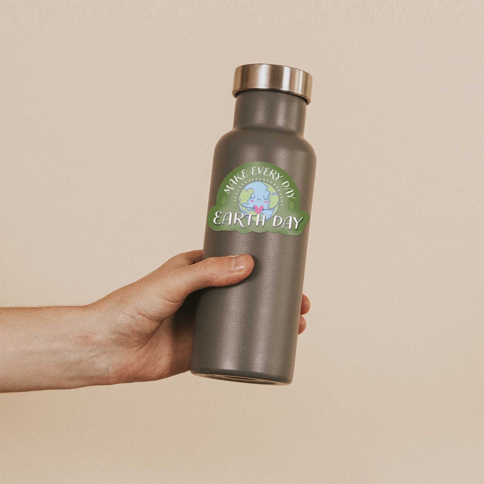 Make Every Day Earth Day Sticker- Cute Decal for Water Bottle or Laptop