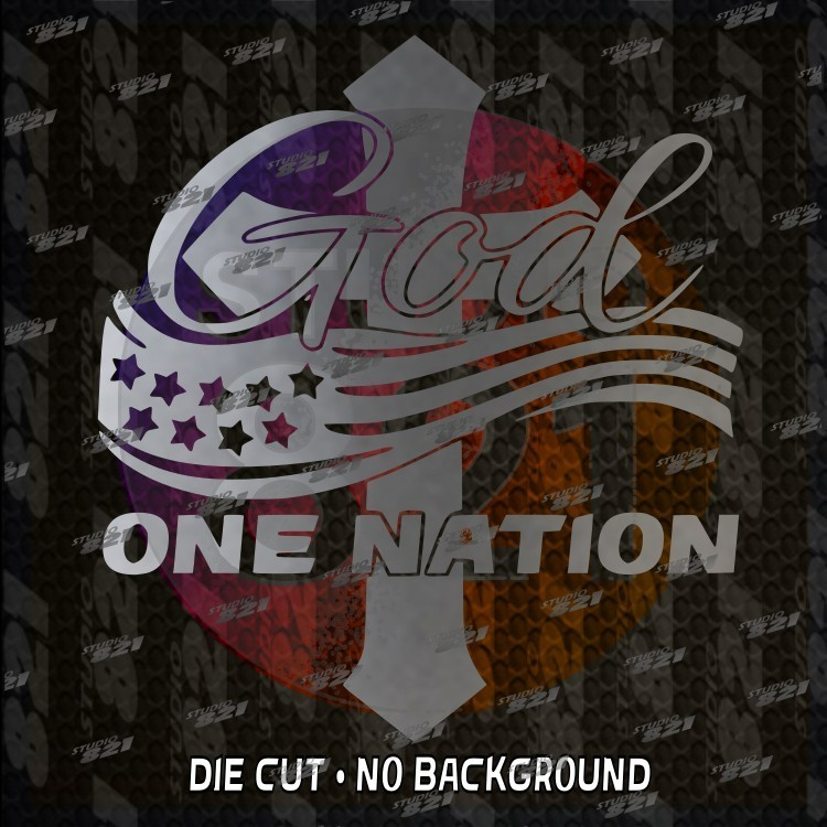 One Nation Under God vinyl decal- USA Rededication 250th Peace sticker decal New
