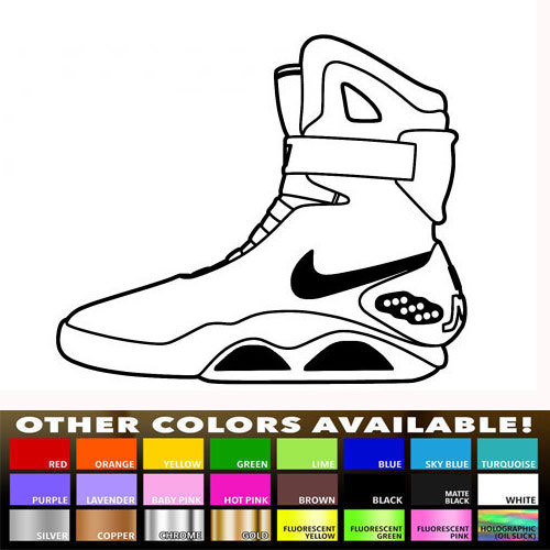 Back To The Future Mag Shoes Waterproof Decal Sticker for Door Windows Wall Art