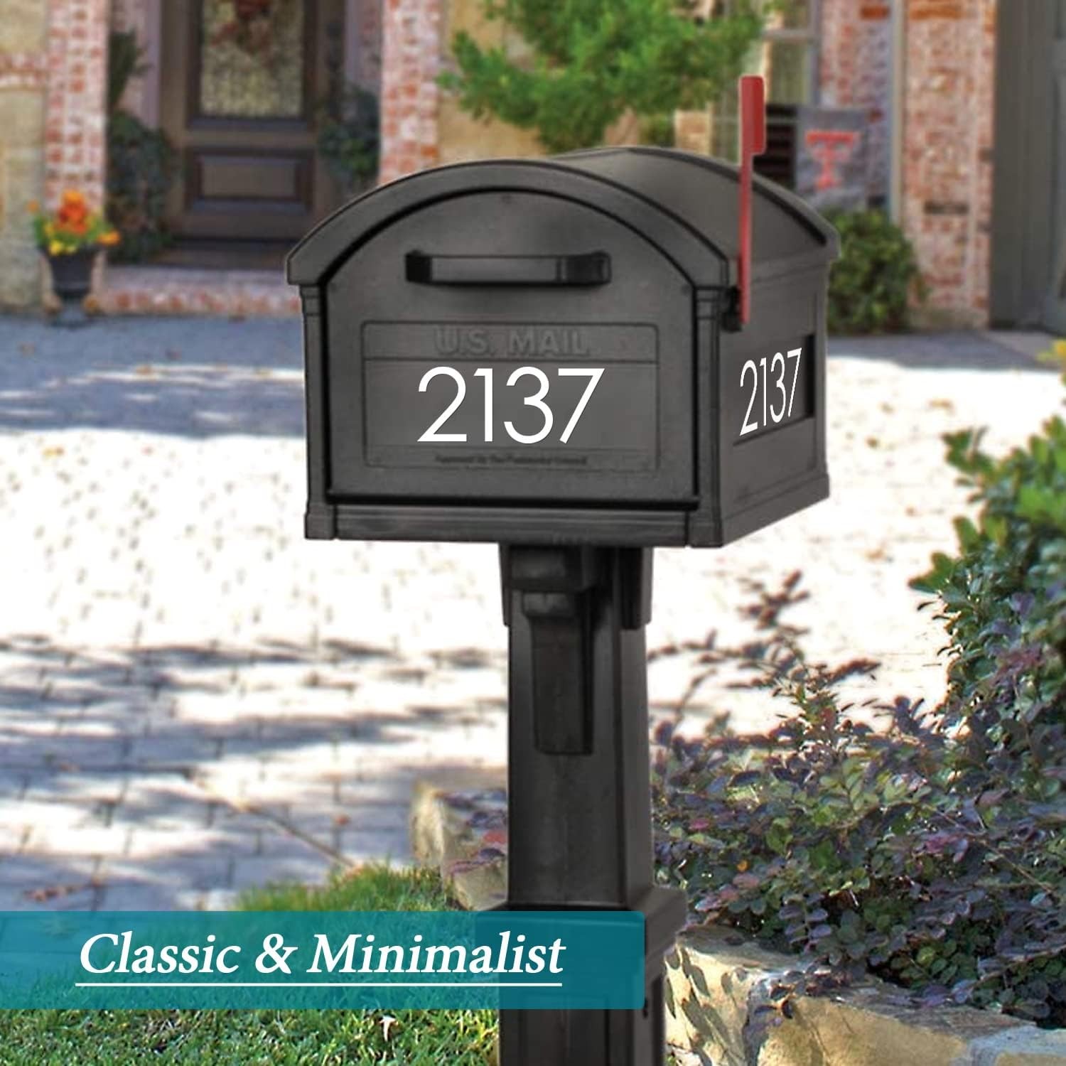 Diggoo Reflective Mailbox Numbers Sticker Decal Die Cut Classic Style Vinyl Numb