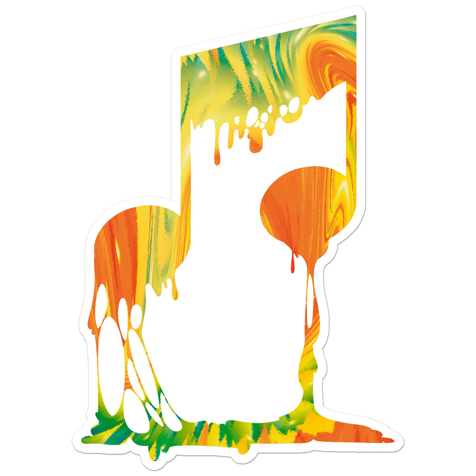 Melting Music Note – Vinyl Decal Sticker – Car Window Laptop – ebn8719