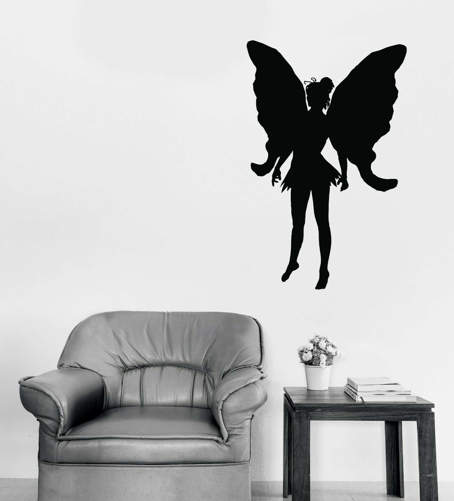 Wall Vinyl Decal Sticker Silhouette Fairy Girl Nursery Kids Decor (n1355)