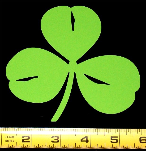 Shamrock! HQ Single Color High Gloss 4.8″ x 4.5″ Vinyl Decal!