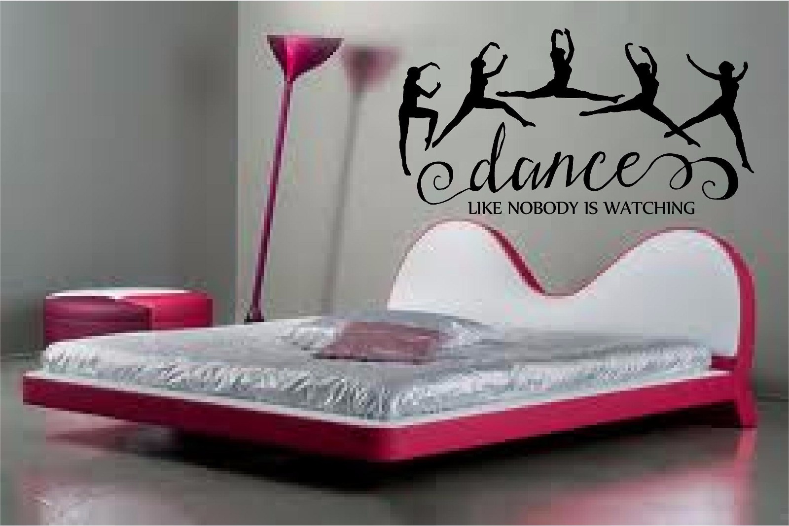 Dance like nobody is watching vinyl graphic art girls gymnasts bedroom decor