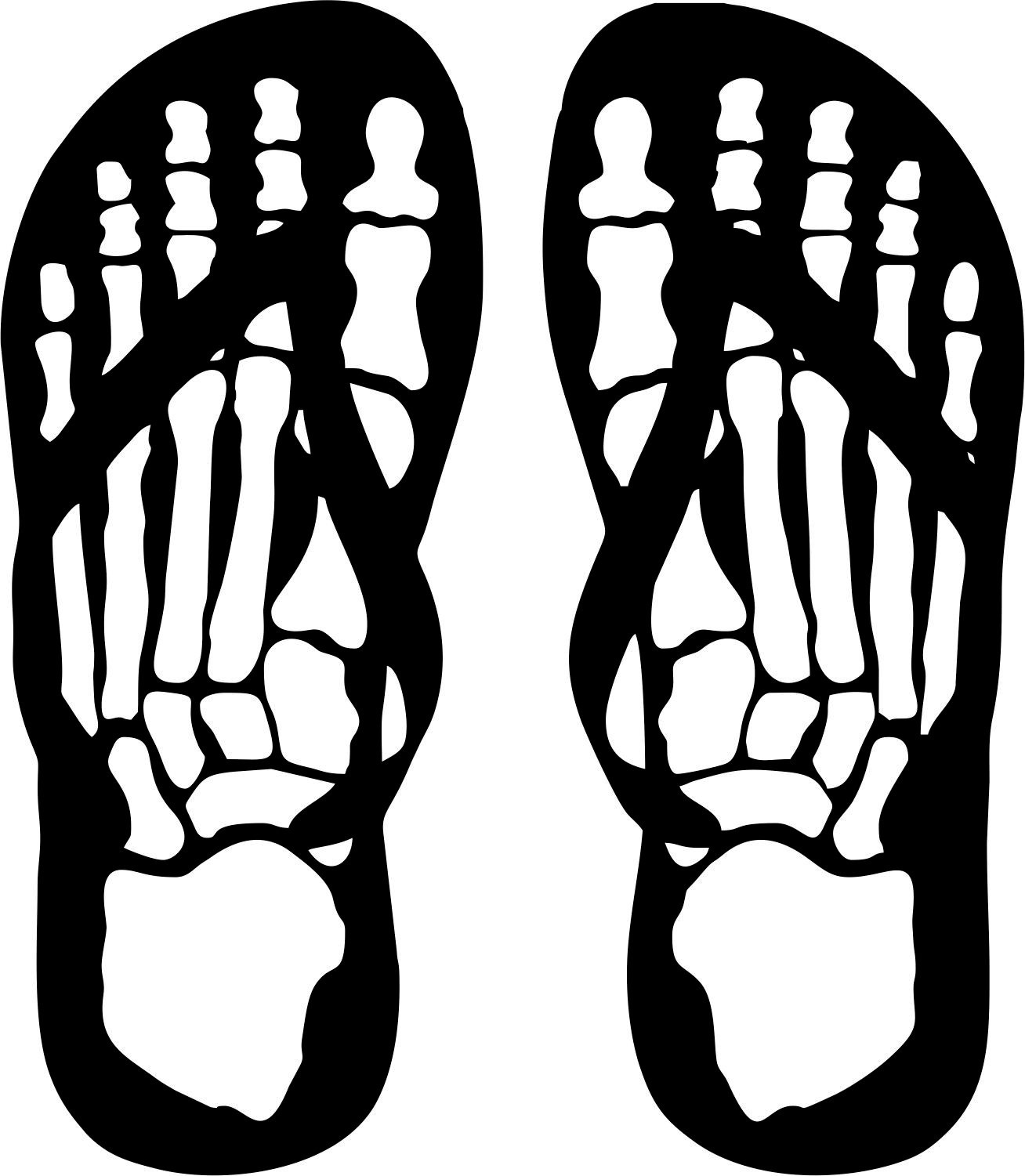 Flip Flops Skeleton Skull Feet Car Truck Window Wall Laptop Vinyl Decal Sticker