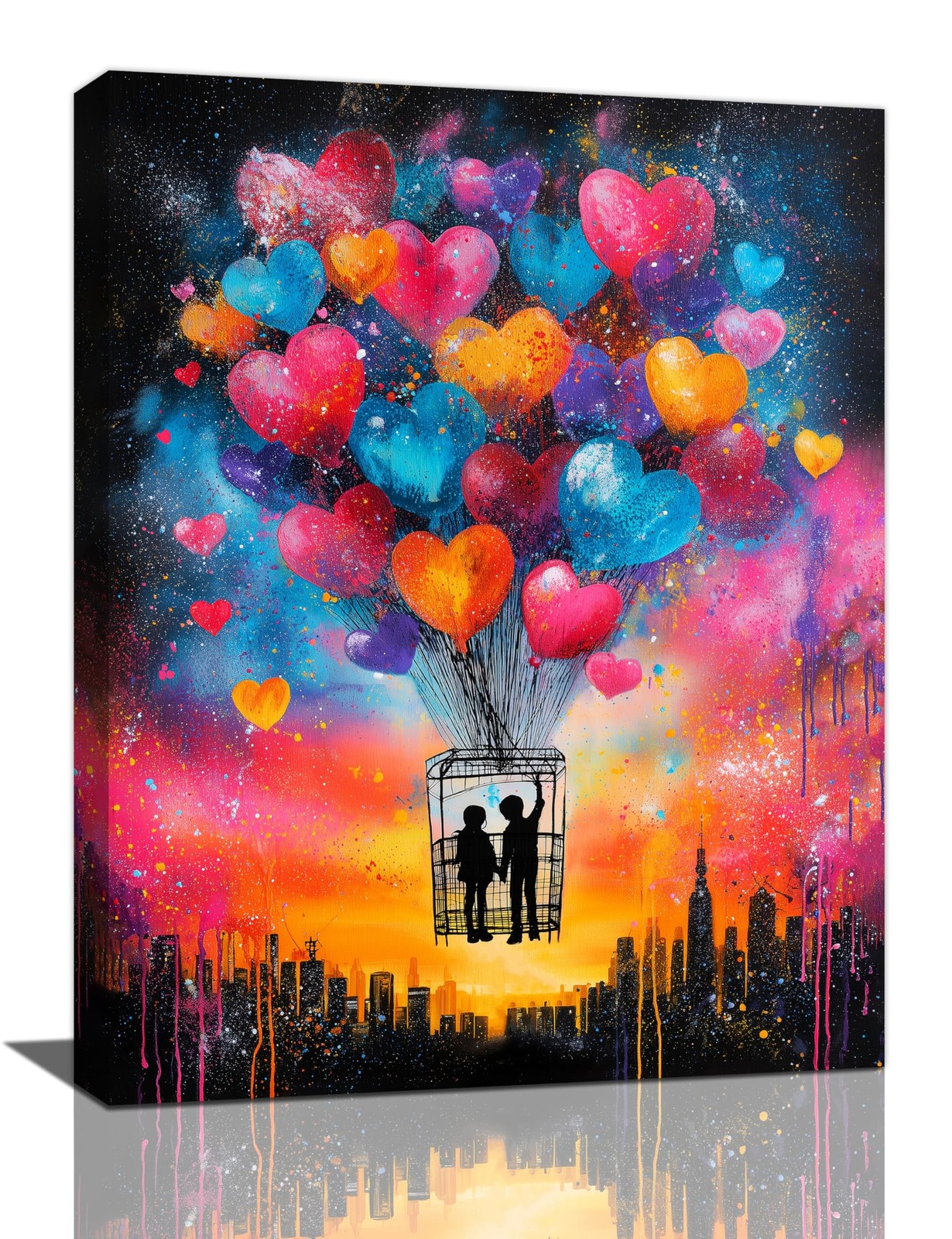 Banksy Street Graffiti Wall Art Balloon Canvas Wall Decor Pictures Paintings …