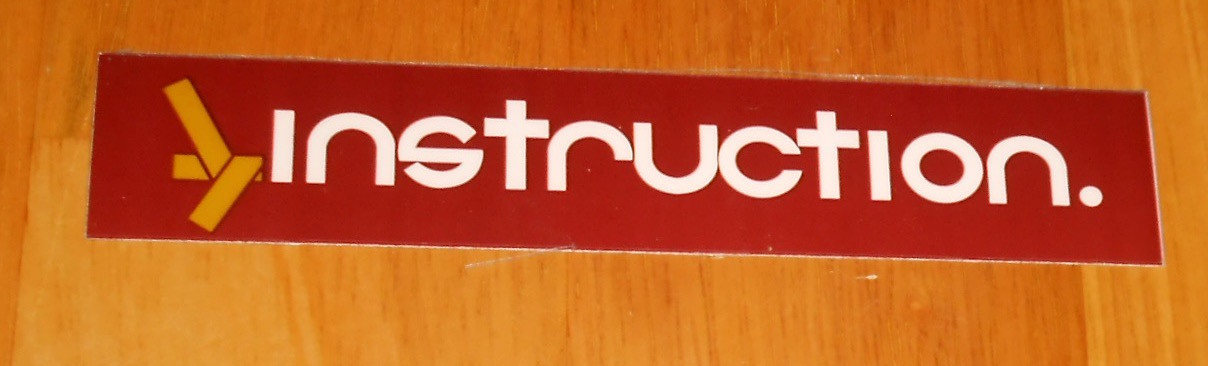 Instruction. Bumper Sticker Original Promo Arthur Shepherd Alt Rock 5.5×1