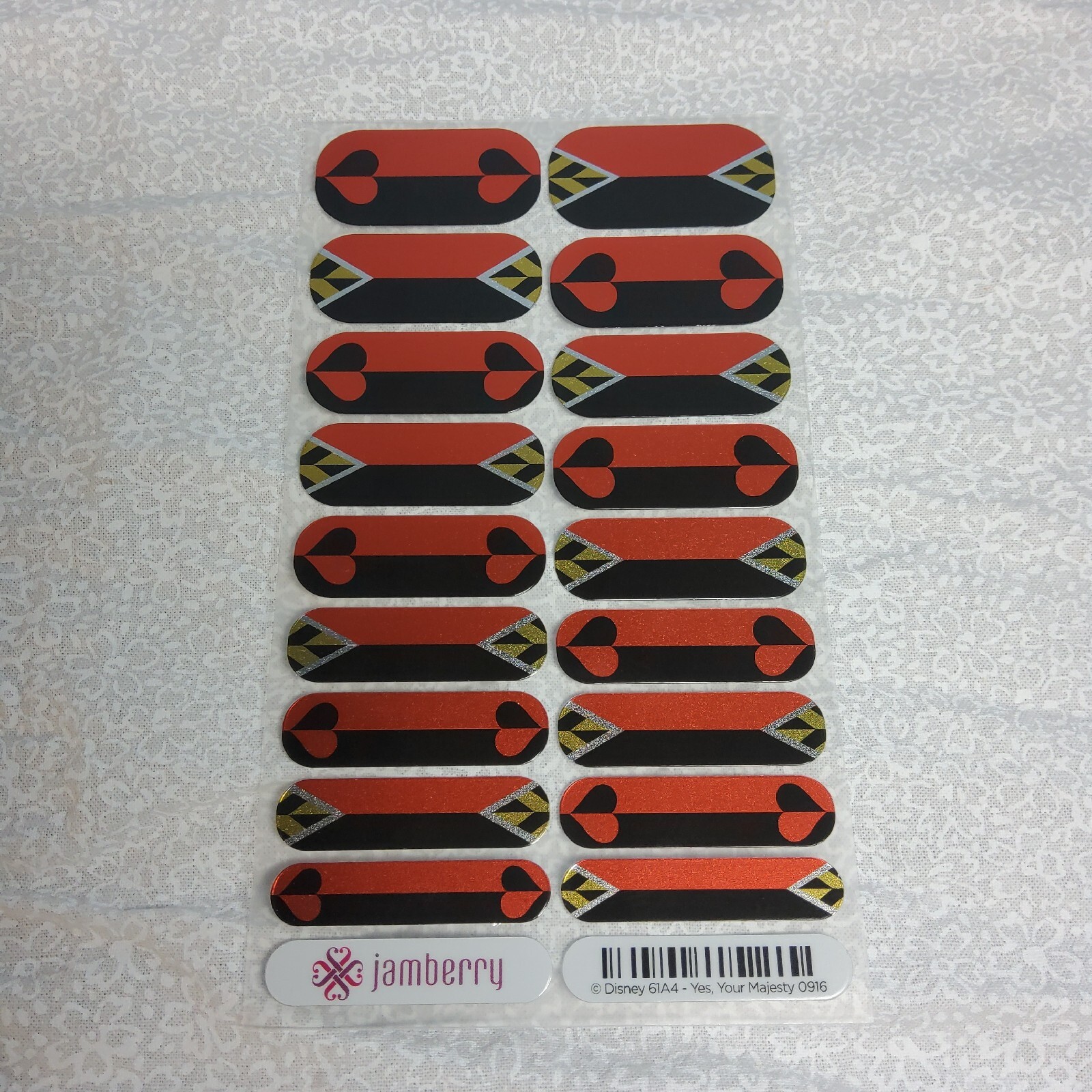 💖Jamberry Disney Villain Red Queen “Yes, Your Majesty” Retired Full Sheet 💖
