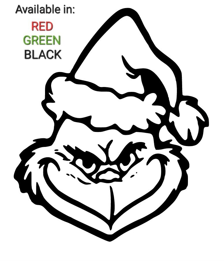 1 X Large Grinch Vinyl Decal Stickers Windows Crafts Party Decoration Christmas