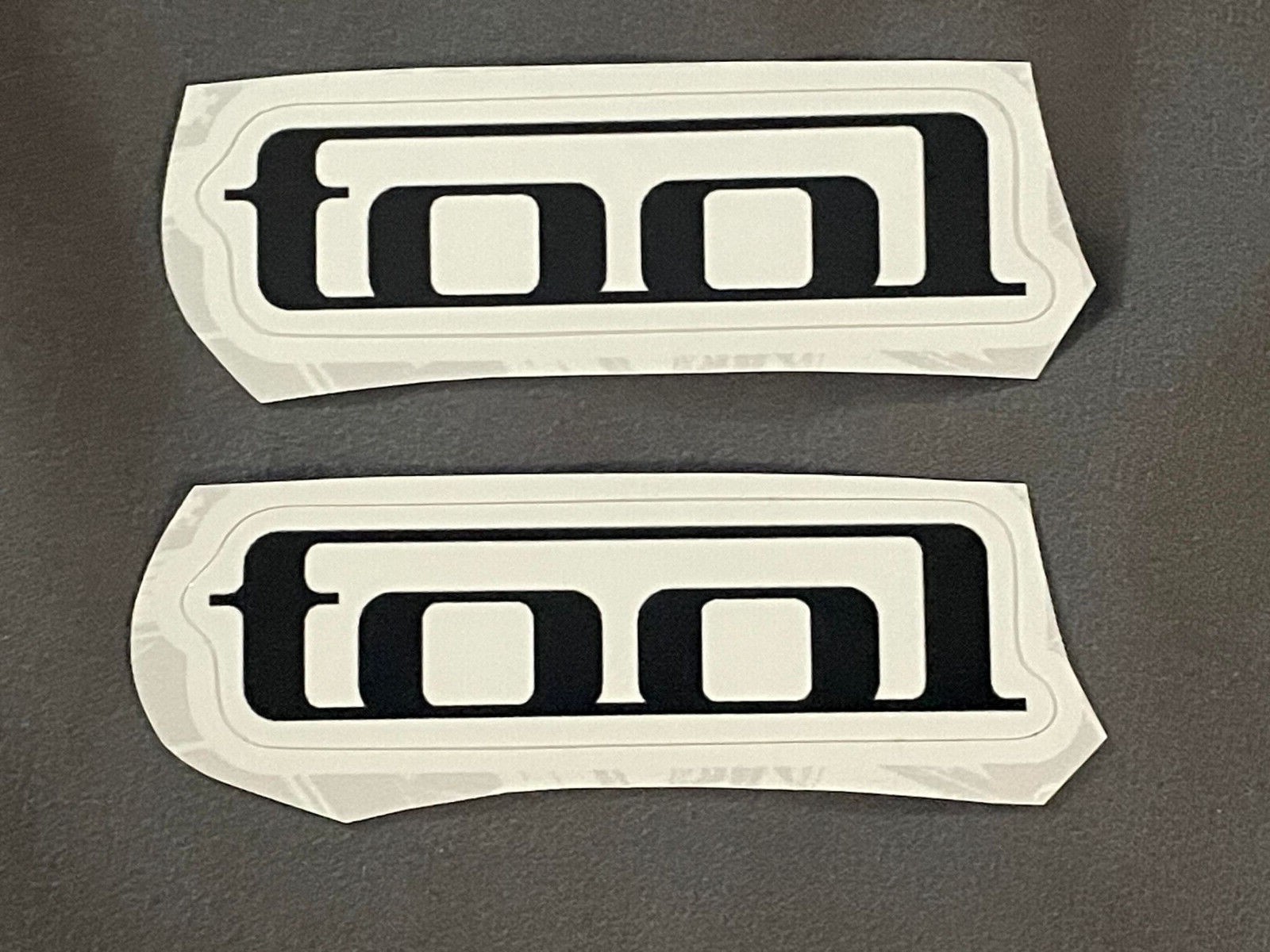 Lot of (2) TOOL 5/8″ x 2 3/8″ Band STICKERS Black FAST! FREE SHIP!